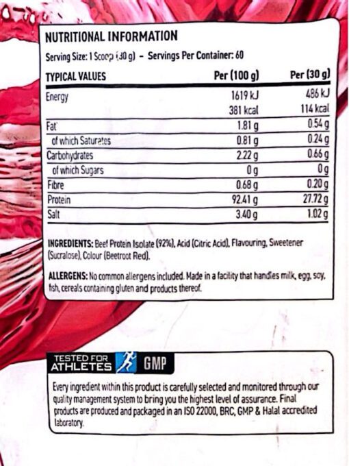 پروتئین وی بیف اپلاید نوتریشن (1.8kg) | Applied Nutrition BEEF_XP Protein - Image 2