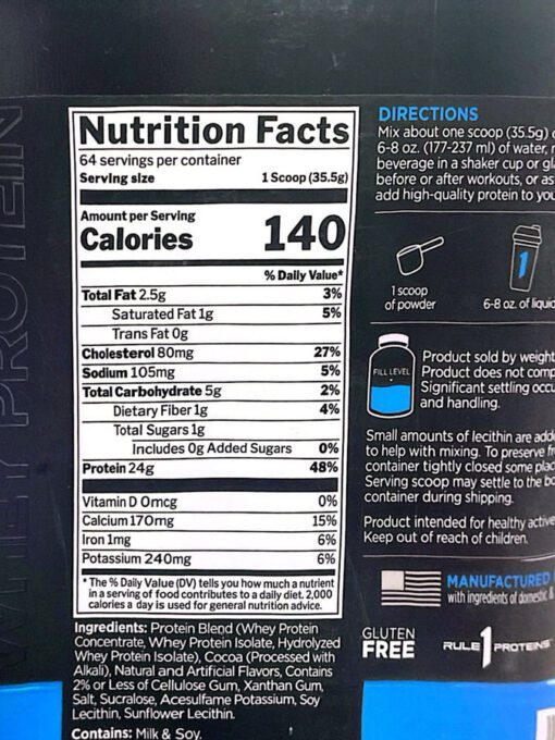 پودر پروتئین وی بلیند رول وان (2.28KG) | Protein Whey Rule One BLEND - Image 4