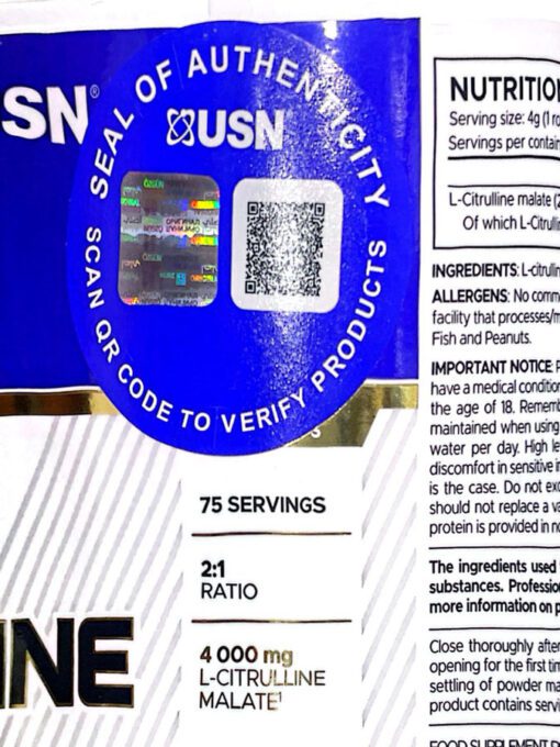 سیترولین یو اس ان - USN Pure L-Citrulline Malate - Image 3