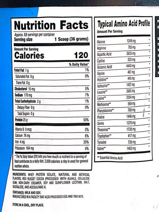 پروتئین وی ایزوله اچ دی بی پی آی (2.27kg) | BPI Iso Whey HD Protein - Image 3