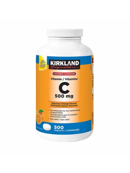 KIRKLAND Vitamin C chewing – 500 mg – 500 tabs | ویتامین c جویدنی کرکلند