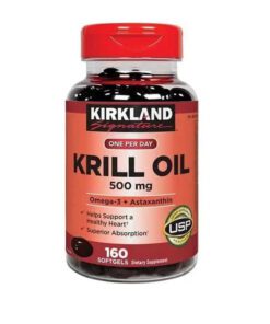 سافت ژل روغن کریل کرکلند سیگنچر ۵۰۰ میلی‌گرم (۱۶۰ عدد) | Kirkland Signature Krill Oil 500 Mg