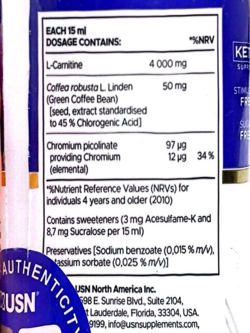 ال کارنیتین مایع 8000 یو اس ان (465ML) | USN Liquid L-Carnicut 8000 - Image 3